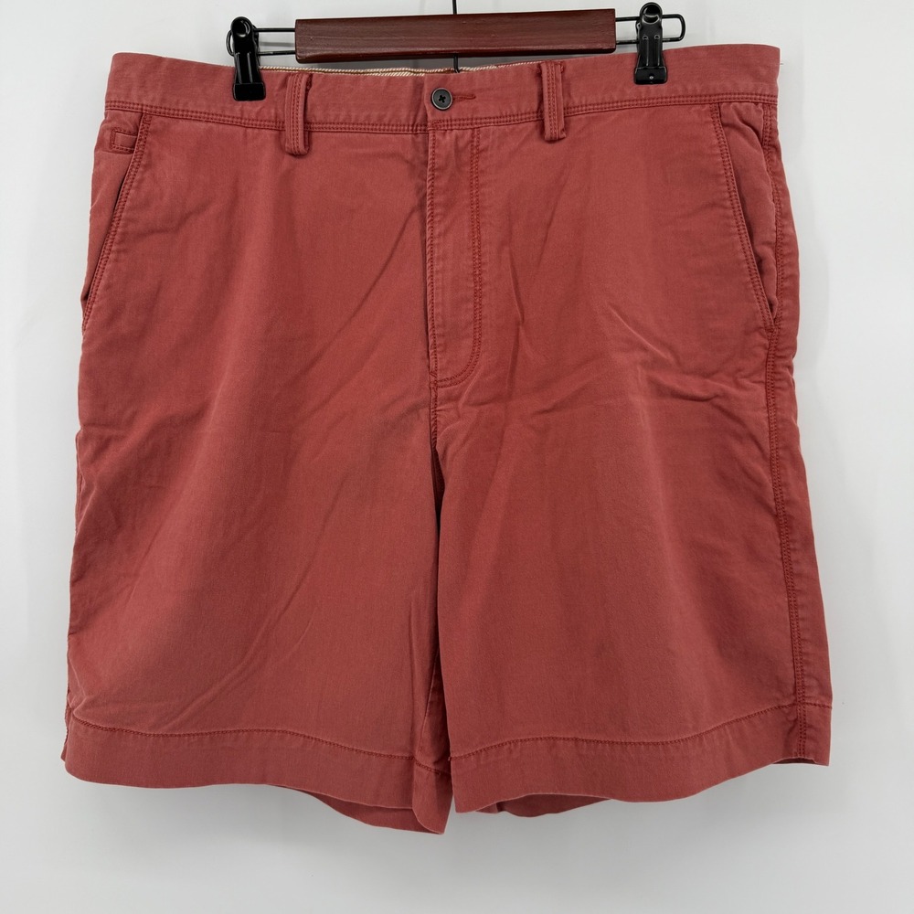 Tommy Bahama Chino Shorts Mens 36 Red Tencel Blend Flat Front Stretch Beach